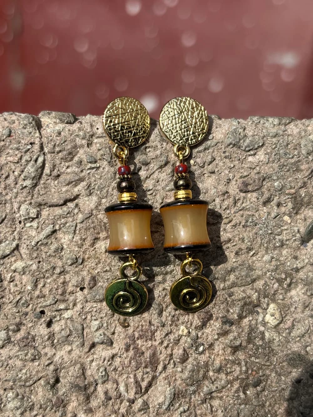 Vintage Metal Spiral Küpe