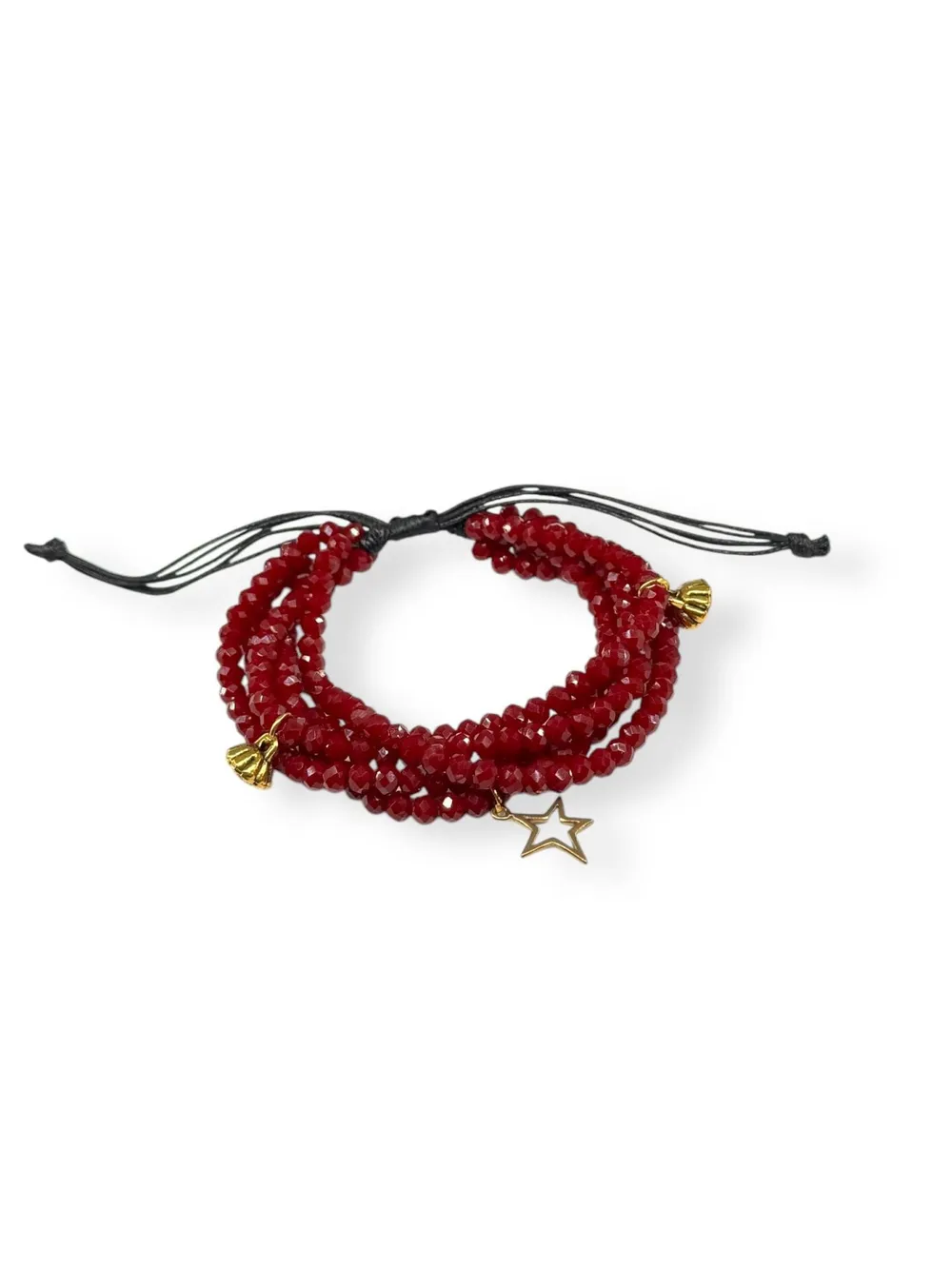 Kırmızı Kristal Yıldız Charm Bileklik 1