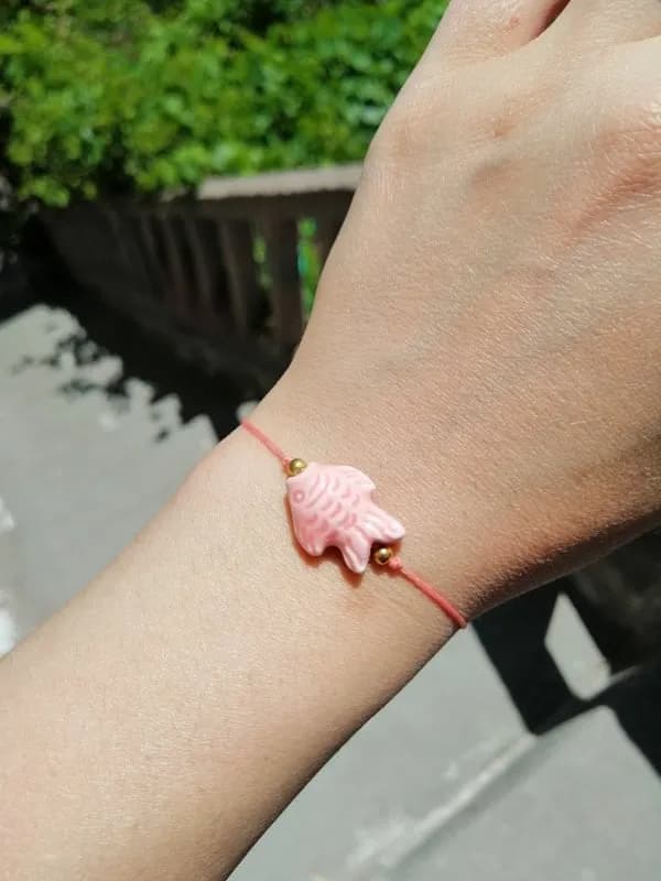 Pembe Kuş Charm Elastik Bileklik 1