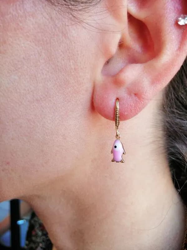 Pastel Lavanta Teardrop Küpe 1