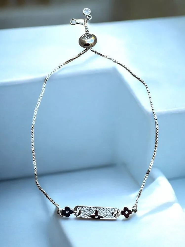 Kristal Plaka Charm Bileklik 1