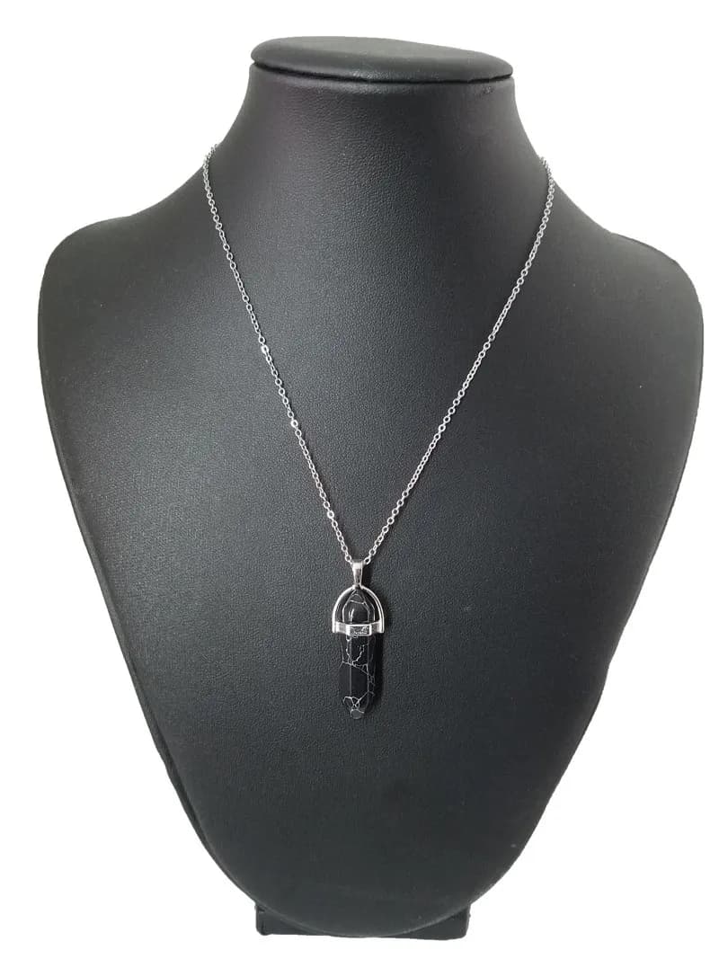 Modern Metal Sarkıtlı Gümüş Kolye 1