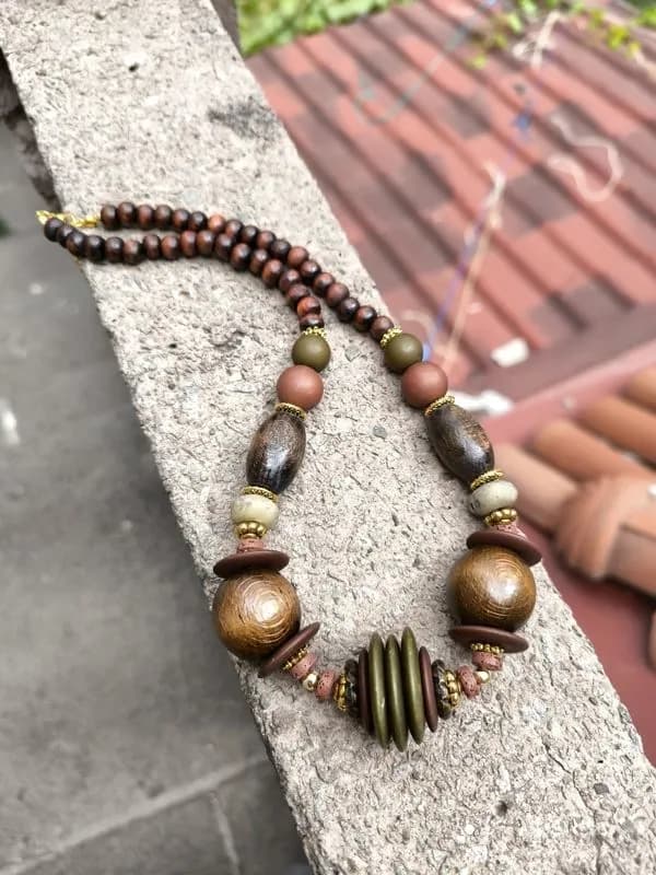 Etnik Metal Antik Bakır Kolye 1