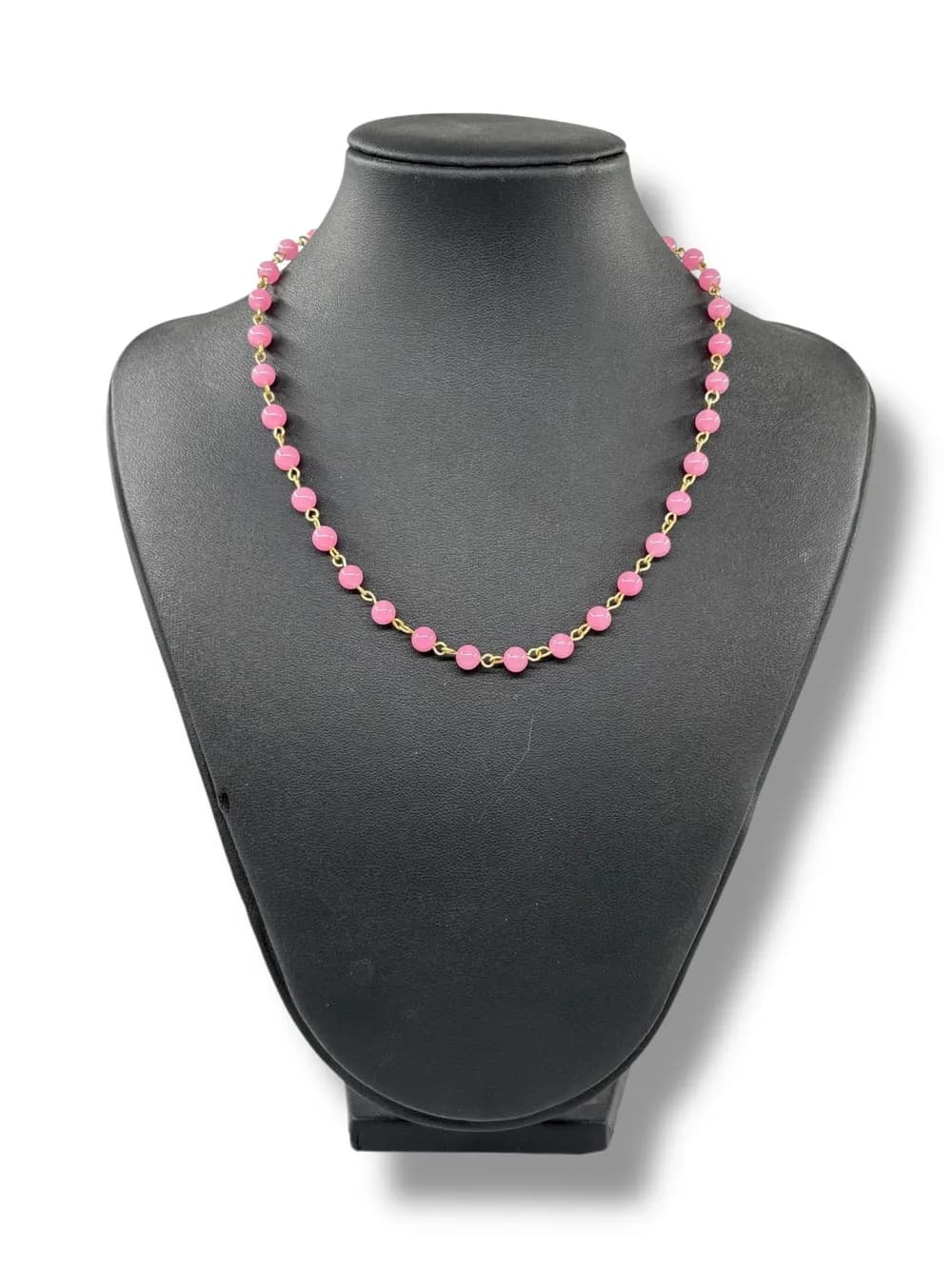 Klasik Pembe Kristal Dizi Kolye 1