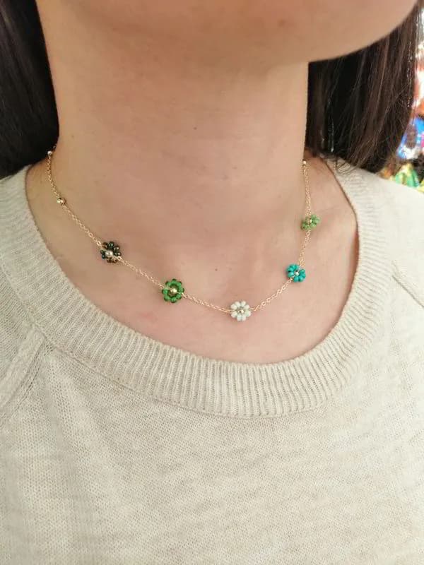 Çok Renkli Kristal Top Kolye 1