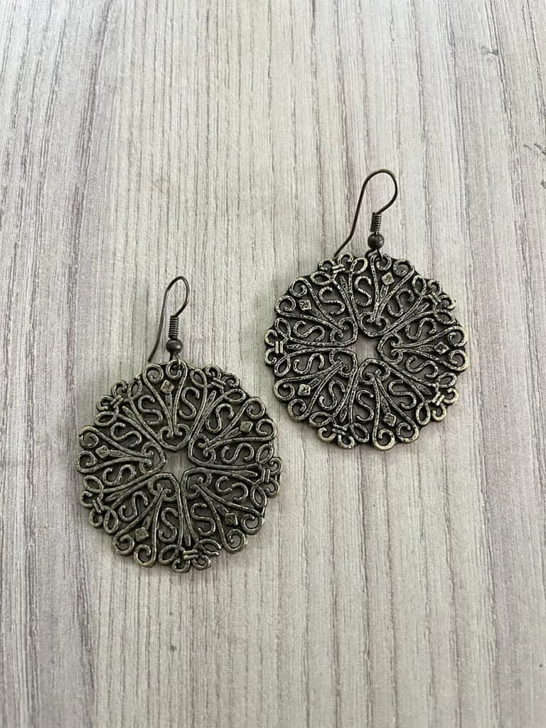 Vintage Filigran Metal Küpe 1