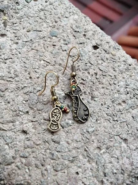 Etnik Telkari Metal Charm Küpe 1
