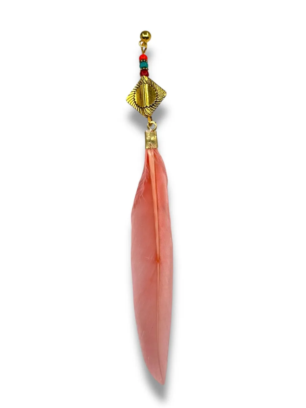 Mercan Taş Uzun Sarkıtlı Küpe 1